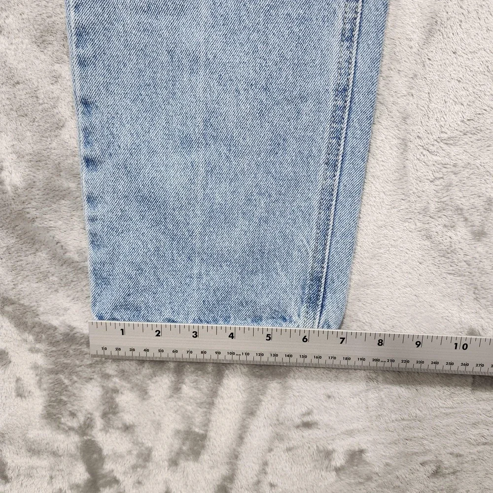 Organic Blue‎ Jeans Womens 7/28 Blue High Rise Relaxed Straight Carpenter Denim